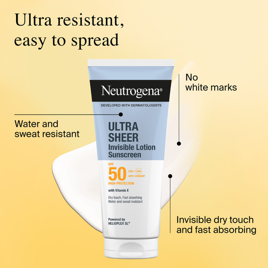 Neutrogena Ultra Sheer Invisible Lotion SPF50 Sunscreen, 200ml