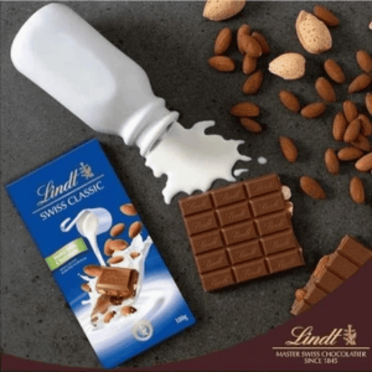 Lindt Swiss Classic Milk Chocolate Almond 100g