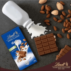 Lindt Swiss Classic Milk Chocolate Almond 100g