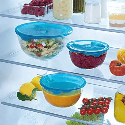 Pyrex 2.3L Liter Bowl With Lid from Borosilicate Glass Stain Resistant - 180P000