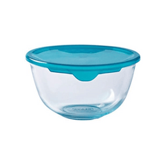 Pyrex 2.3L Liter Bowl With Lid from Borosilicate Glass Stain Resistant - 180P000