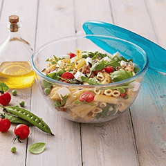 Pyrex 2.3L Liter Bowl With Lid from Borosilicate Glass Stain Resistant - 180P000