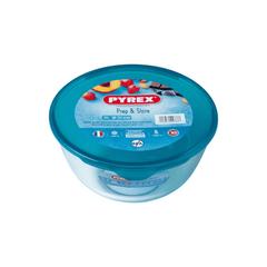 Pyrex 2.3L Liter Bowl With Lid from Borosilicate Glass Stain Resistant - 180P000