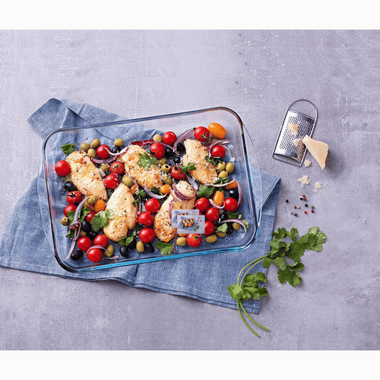 Pyrex Classic Rectangular Glass Baking Roasting, Set of 2 - 2.7 L & 3.7 L 913S607