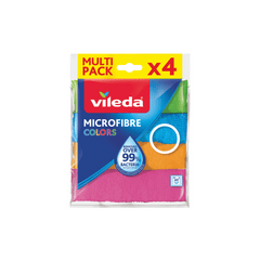 Vileda Microfibre All-Purpose Cloth Colors | 100% microfibre  Pack 4 cloths