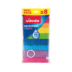 Vileda Microfibre All-Purpose Cloth Colors | 100% microfibre  Pack 8 cloths