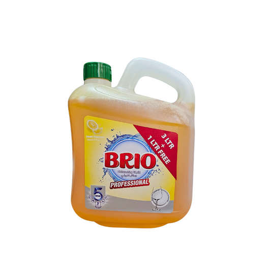 Brio Dishwashing Lemon Gallon 3 + 1L Free