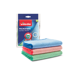 Vileda Microfibre ULTRA FRESH Cloths | Anti-bacterial | all-purpose cloth | 30 x 30 cm | Multipack 3 Pcs