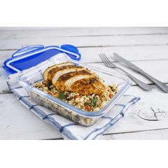 Pyrex Cook & Go Glass Rectangular dish with lid, 1.7L, 282PG00
