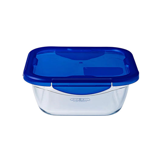 Pyrex Cook & Go Glass Square dish with Lid, 0.8L, 285PG00
