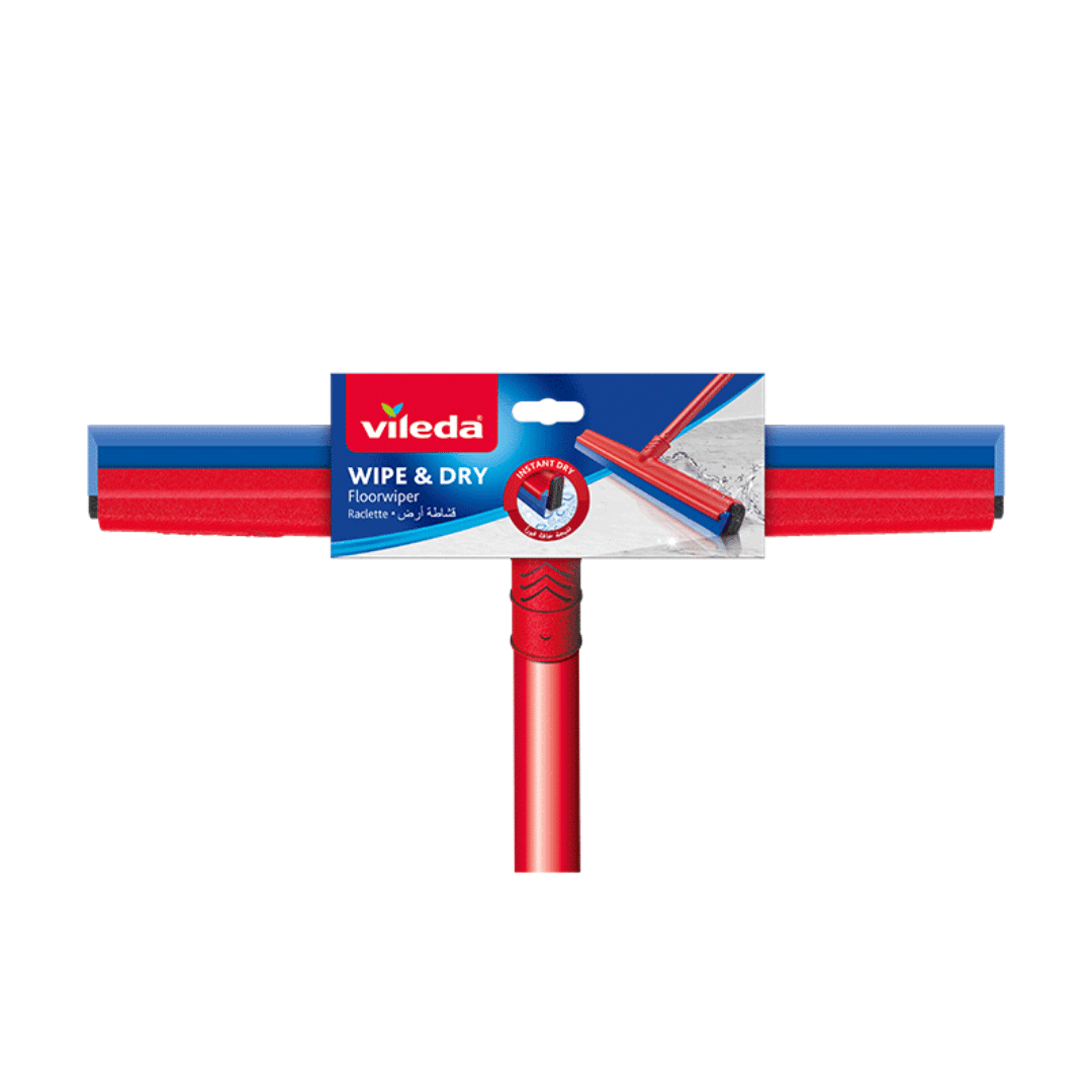 Vileda Floor Wiper 2in1 Wipe & Dry with Handle, 42cm