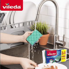 Vileda Scourer Pure Active Flexible, 2+1 Free