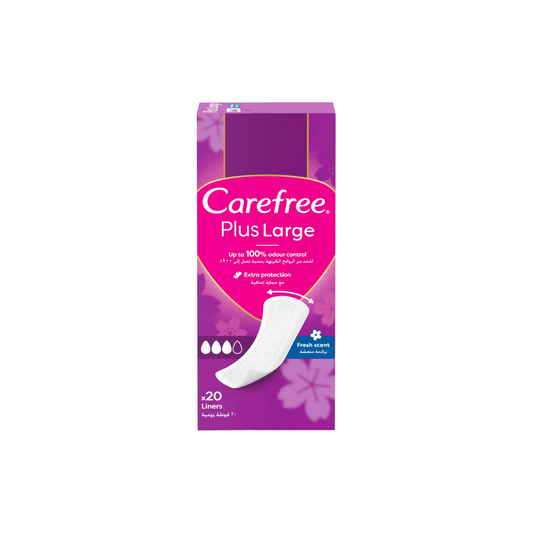 Carefree Plus Large Panty Liners Fresh Scent, 20s