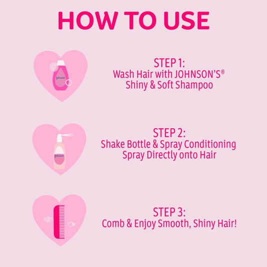 Johnson's Baby Shiny Drops Kids Leave In Conditioner Spray 200ml
