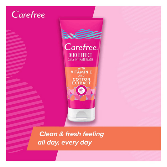 Carefree Duo Effect Intimate Wash Vitamin E & Cotton Extract, 200ml