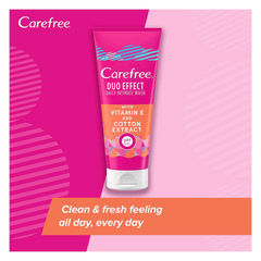 Carefree Duo Effect Intimate Wash Vitamin E & Cotton Extract, 200ml