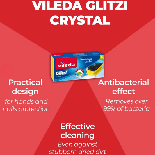 Vileda Scourer Glitzi Crystal, Pack of 3, Special Price