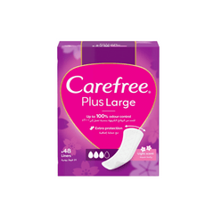 Carefree Plus Large Panty Liners Fresh Scent 48's, 33% OFF