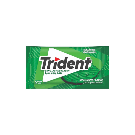 Trident Sugar Free Spearmint Gum 8g, 5 pcs