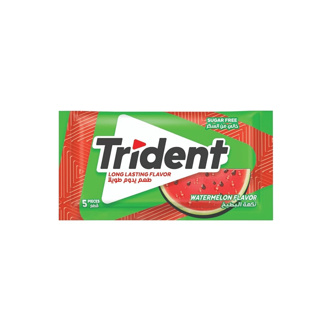 Trident Sugar Free Watermelon Gum 8g, 5 pcs