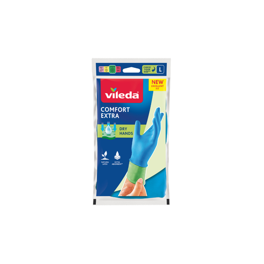 Vileda Gloves Comfort Extra Absorbent, Large