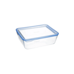 Pyrex Rectangular Roaster, Pure Glass including Lid, 0.8L, 241A000