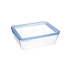 Pyrex Rectangular Roaster, Pure Glass including Lid, 1.5L 242A000