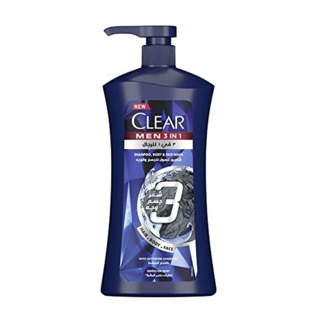 Clear Men Shower 3 In 1 Hair, Body, Face 900ml