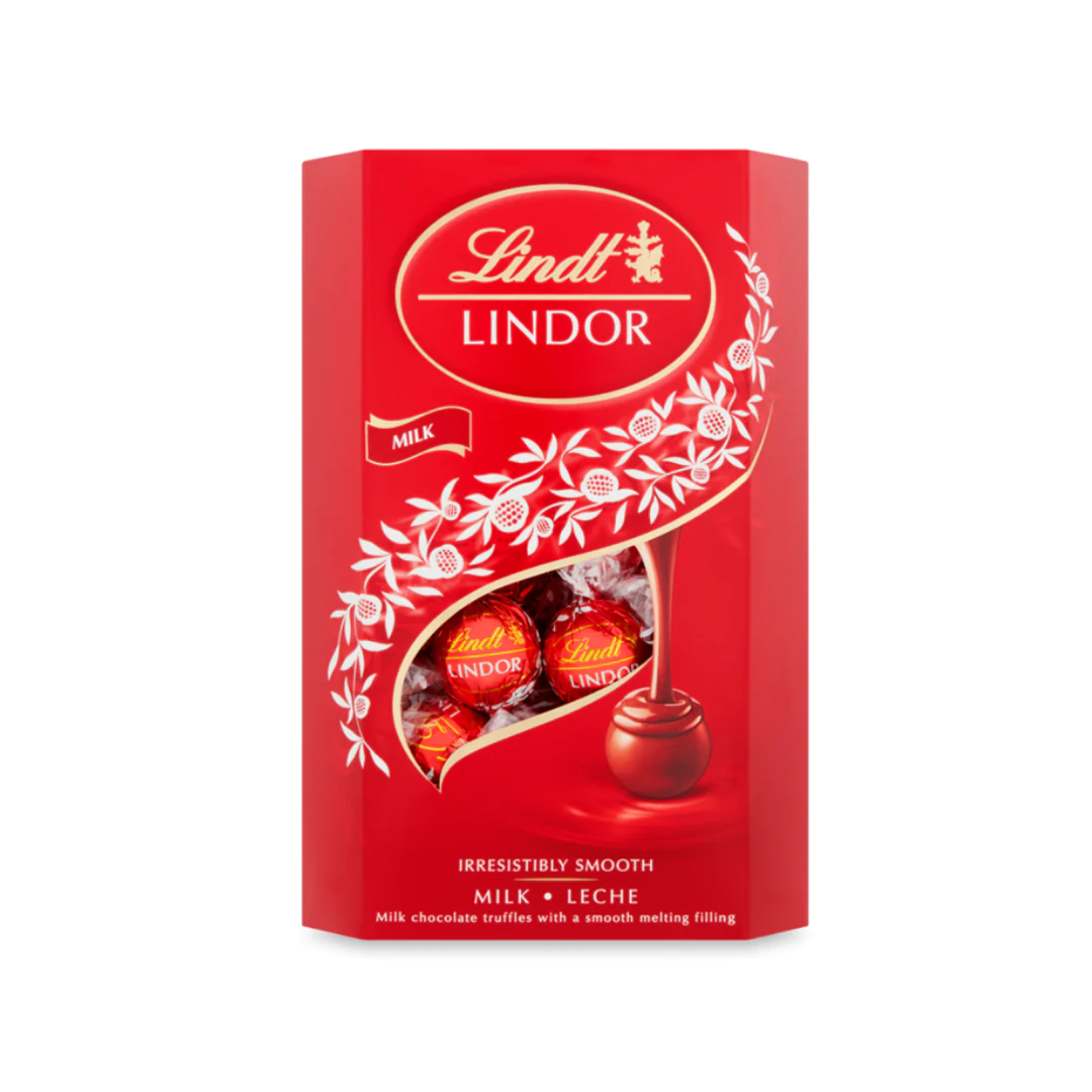 Lindt Milk Chocolate Lindor Truffles Box, 600g