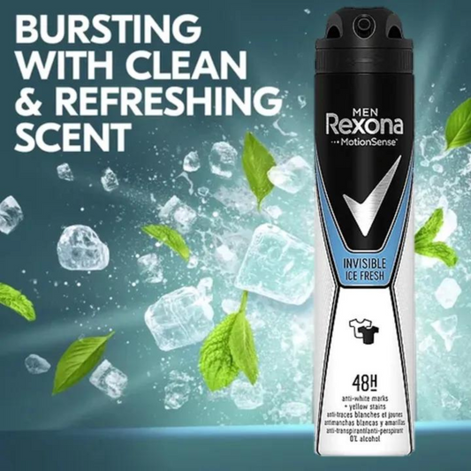 Rexona Deo Men Antiperspirant Invisible Ice Fresh 48H, 200ml