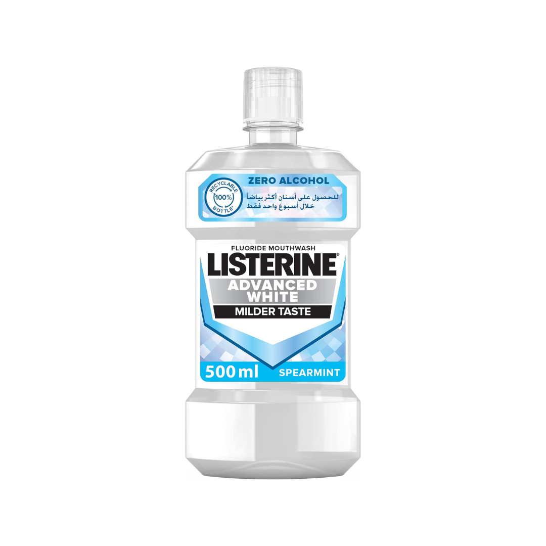 Listerine Advanced Whitening Mouthwash 500ml, 35% OFF