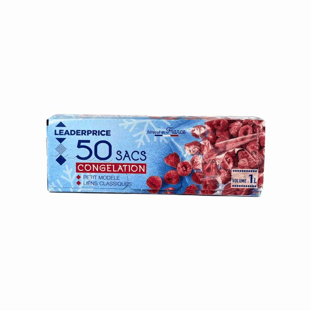 Leader Price Sacs Congelation Lien Classique 1L, x50