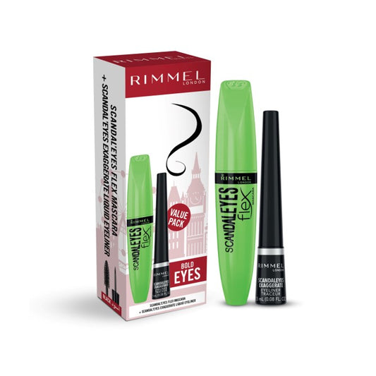 Rimmel Flex Mascara + Free Exaggerate Liquid Liner – Makeup Kit