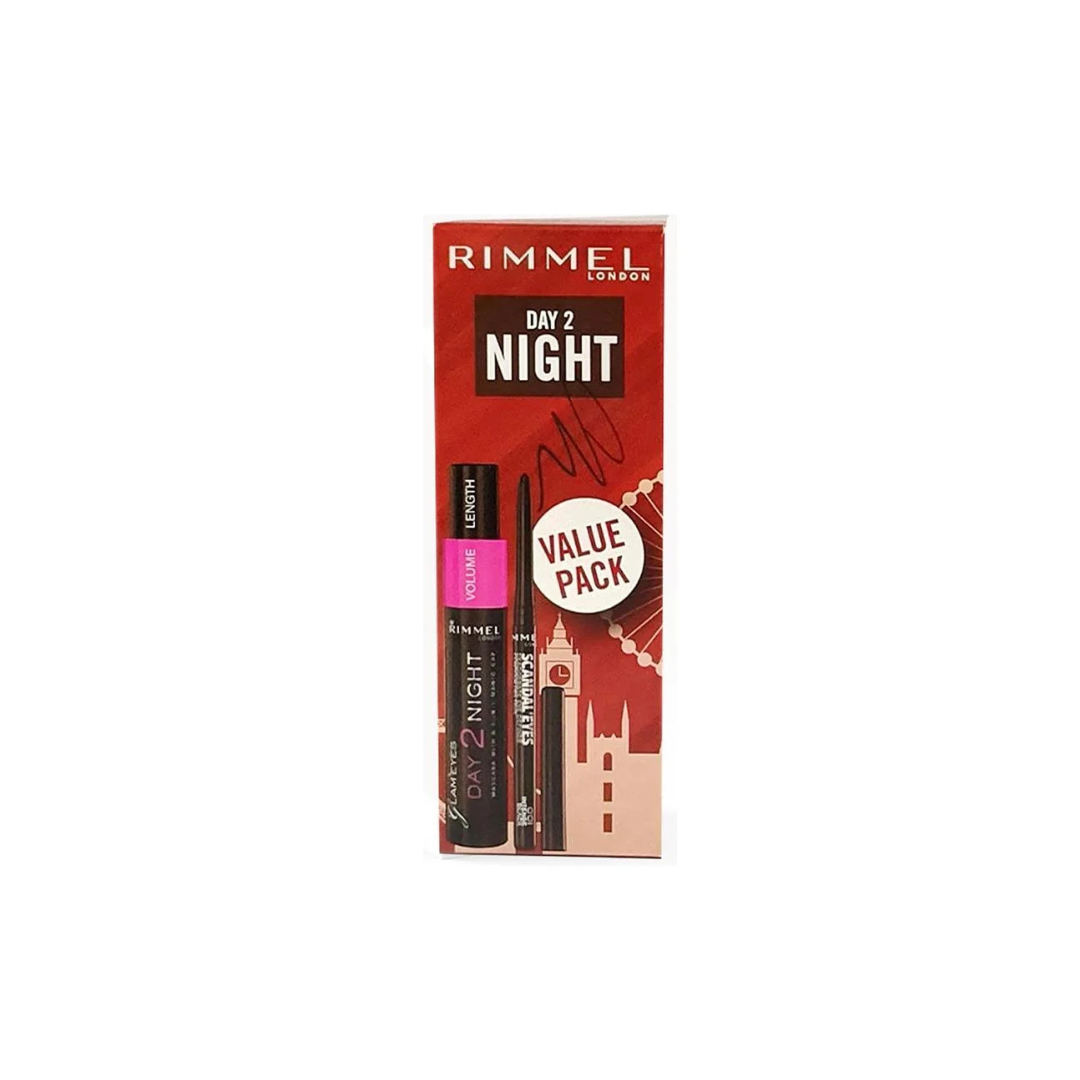 Rimmel Day 2 Night Mascara + Free Kohl Eyeliner – Makeup Kit
