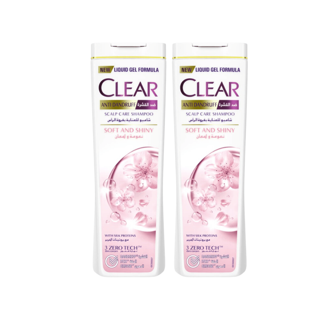 Clear Anti-Dandruff Shampoo Soft & Shiny 600ml, Pack of 2 @20% off