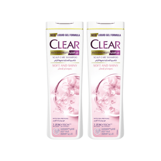 Clear Anti-Dandruff Shampoo Soft & Shiny 600ml, Pack of 2 @20% off
