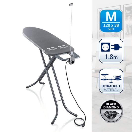 Leifheit Ironing Board Air Board M Black Plus for Steam Irons