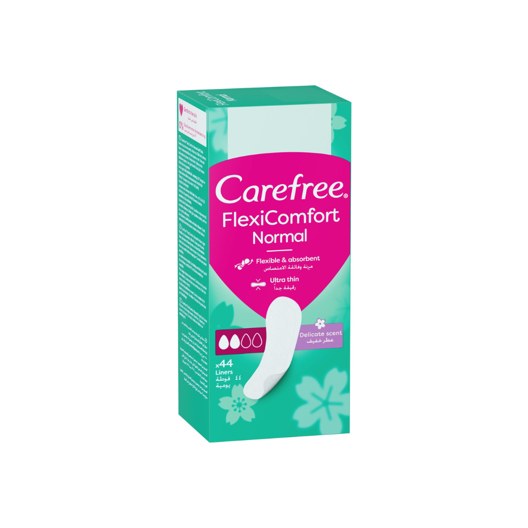 Carefree Flexi Comfort Normal Delicate Scent, 44s