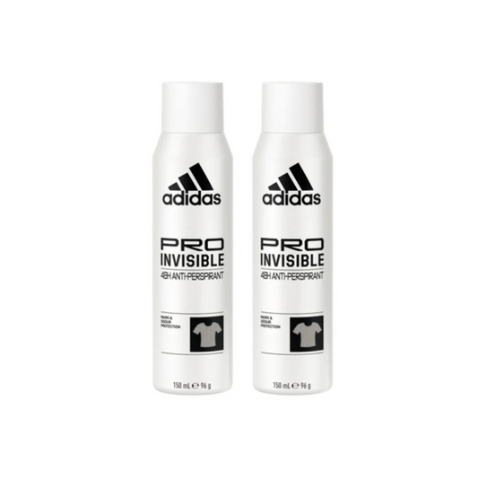Adidas Deodorant Women Pro Invisible 150ml, 2 @ 25% OFF