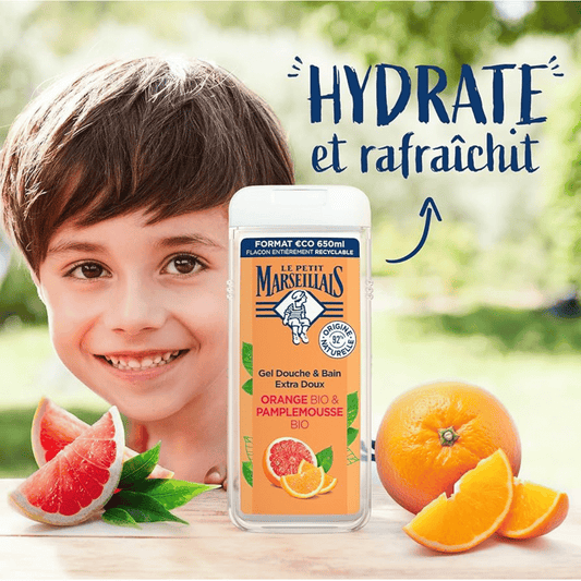 Le Petit Marseillais Shower Gel Orange Pamplemousse Bio 650ml
