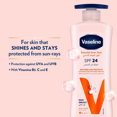 Vaseline Essential Even Tone SPF 24 Body Lotion UV Lightening 400ml