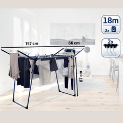 Leifheit Standing Dryer Pegasus 18m Solid Black, LF 81589