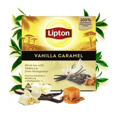 Lipton Vanilla Caramel Black Tea, Pyramide 20s