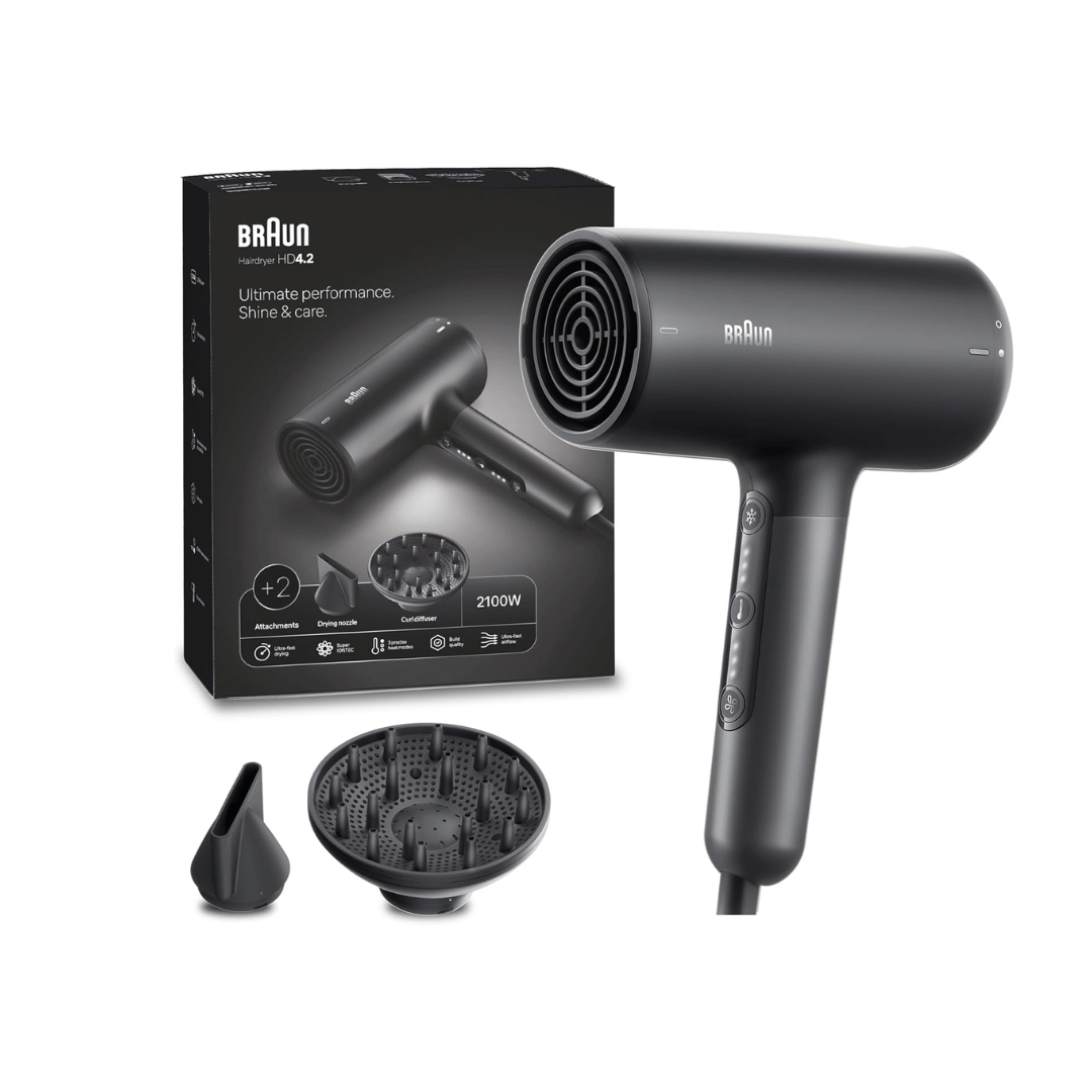 Braun Hair Dryer HD4.2, Ultimate Performance 2100W Black