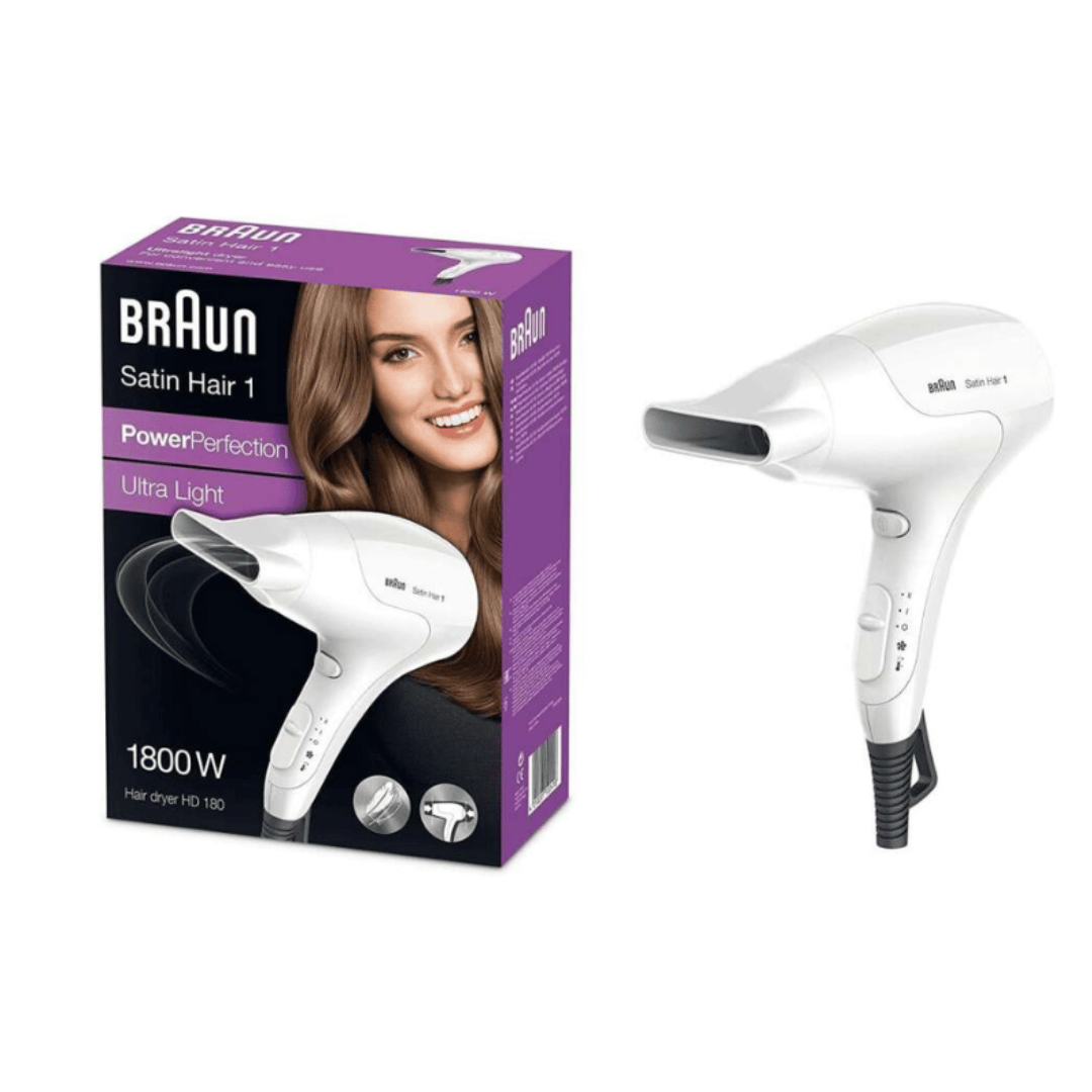Braun Satin Hair 1 PowerPerfection dryer HD 180, 1800W White