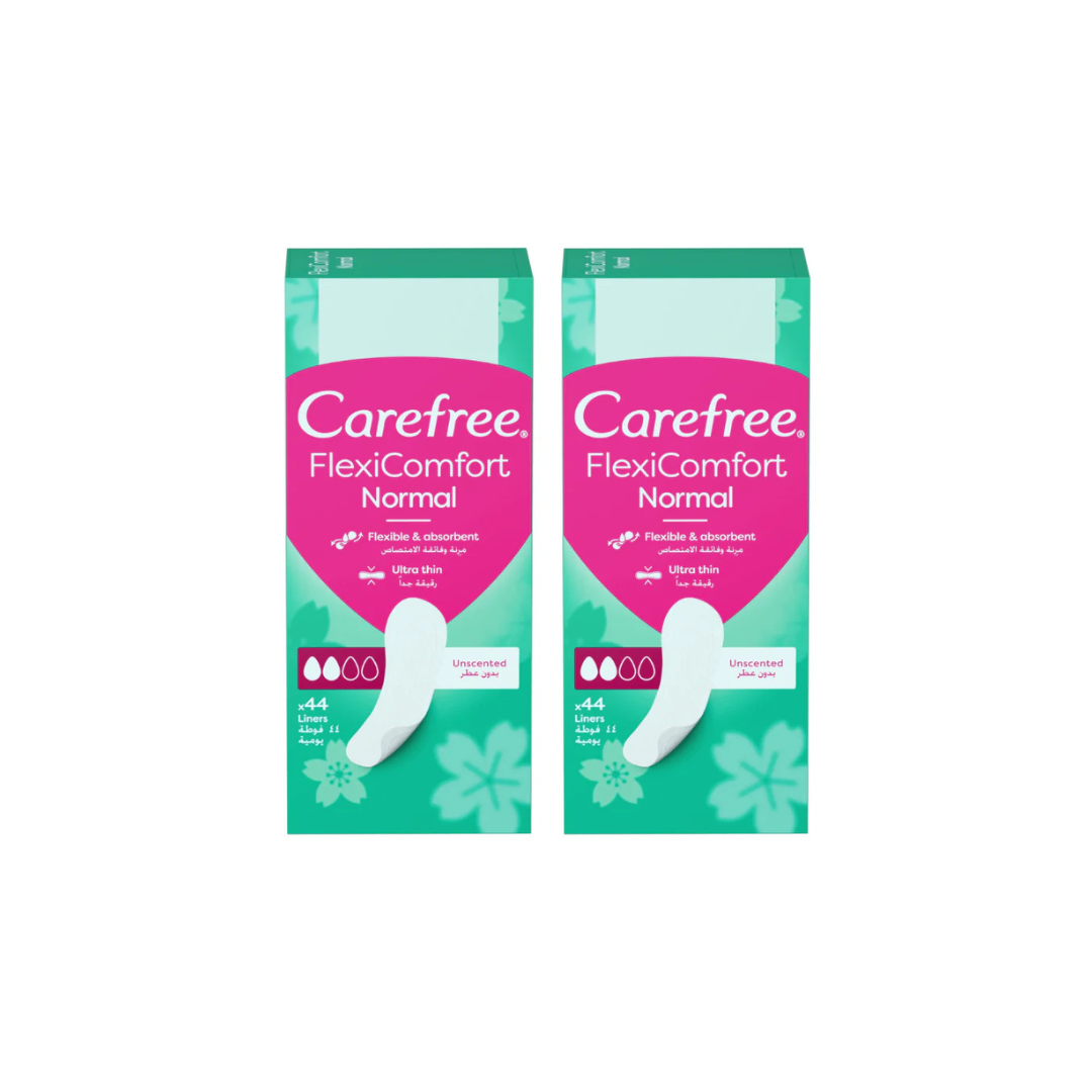 Carefree Flexi Comfort Normal Unscented 44s, 1 + 1  Free