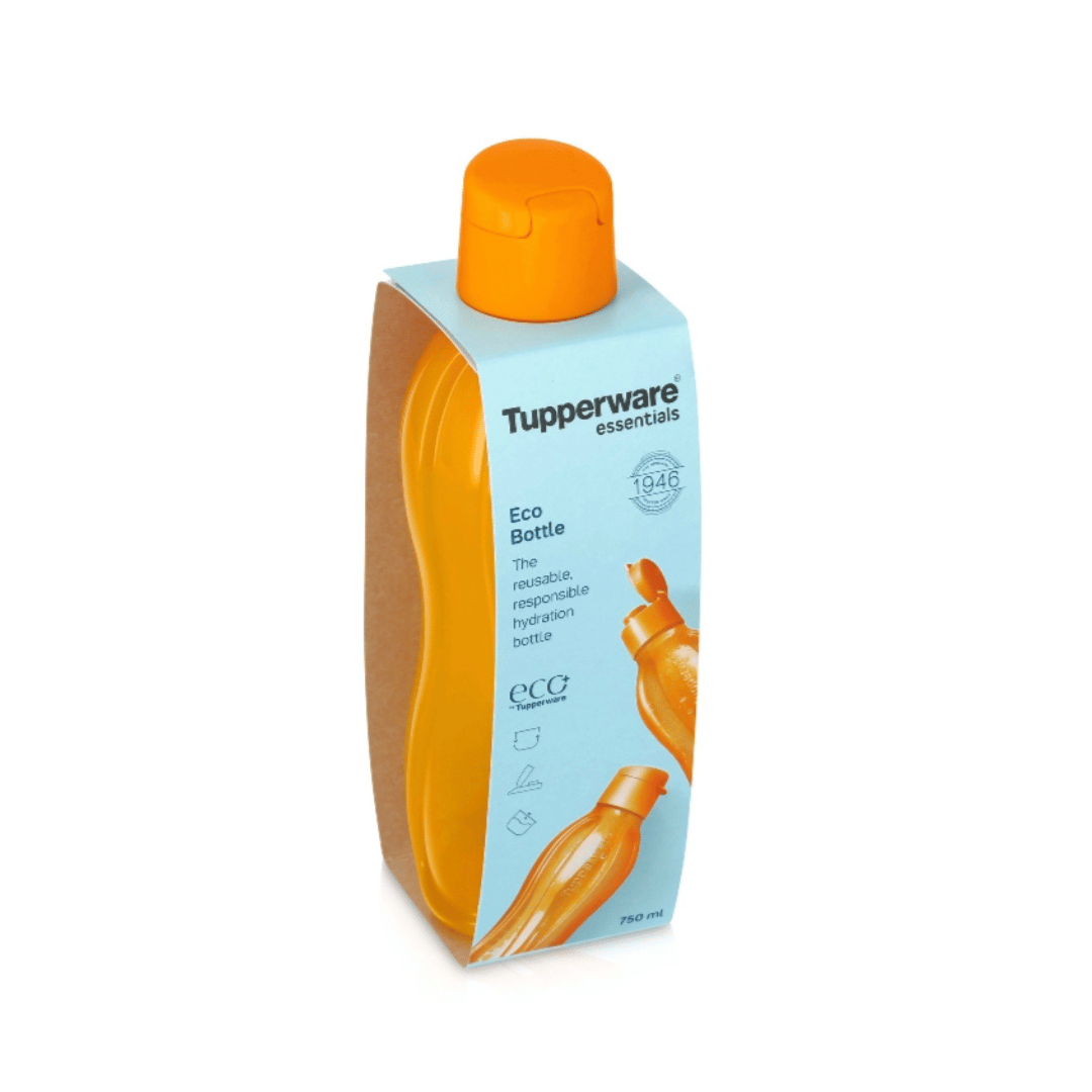 Tupperware Eco Bottle, 750ml, EDD Papaya
