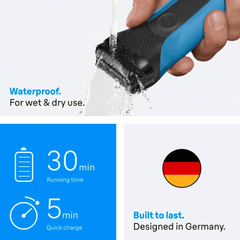 Braun Series 3 Black & Blue Shaver, 310s