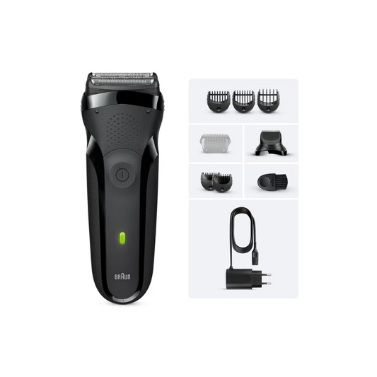 Braun Series 3 Black/Black Shaver, 300BT
