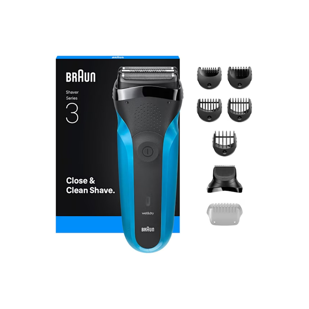 Braun Series 3 Black & Blue Shaver, 310BT